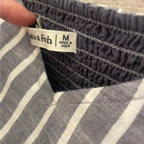 Abercrombie & Fitch blue/grey Mini Wrap Dress - Picture 3 of 4